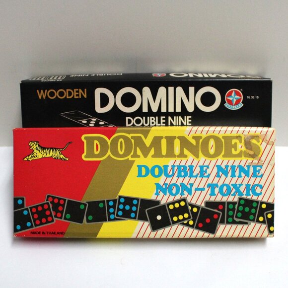 2 Double Nine Domino Sets - 1 Estrela Made in Brazil - 1 Tiger Made in Thailand - Picture 2 of 12
